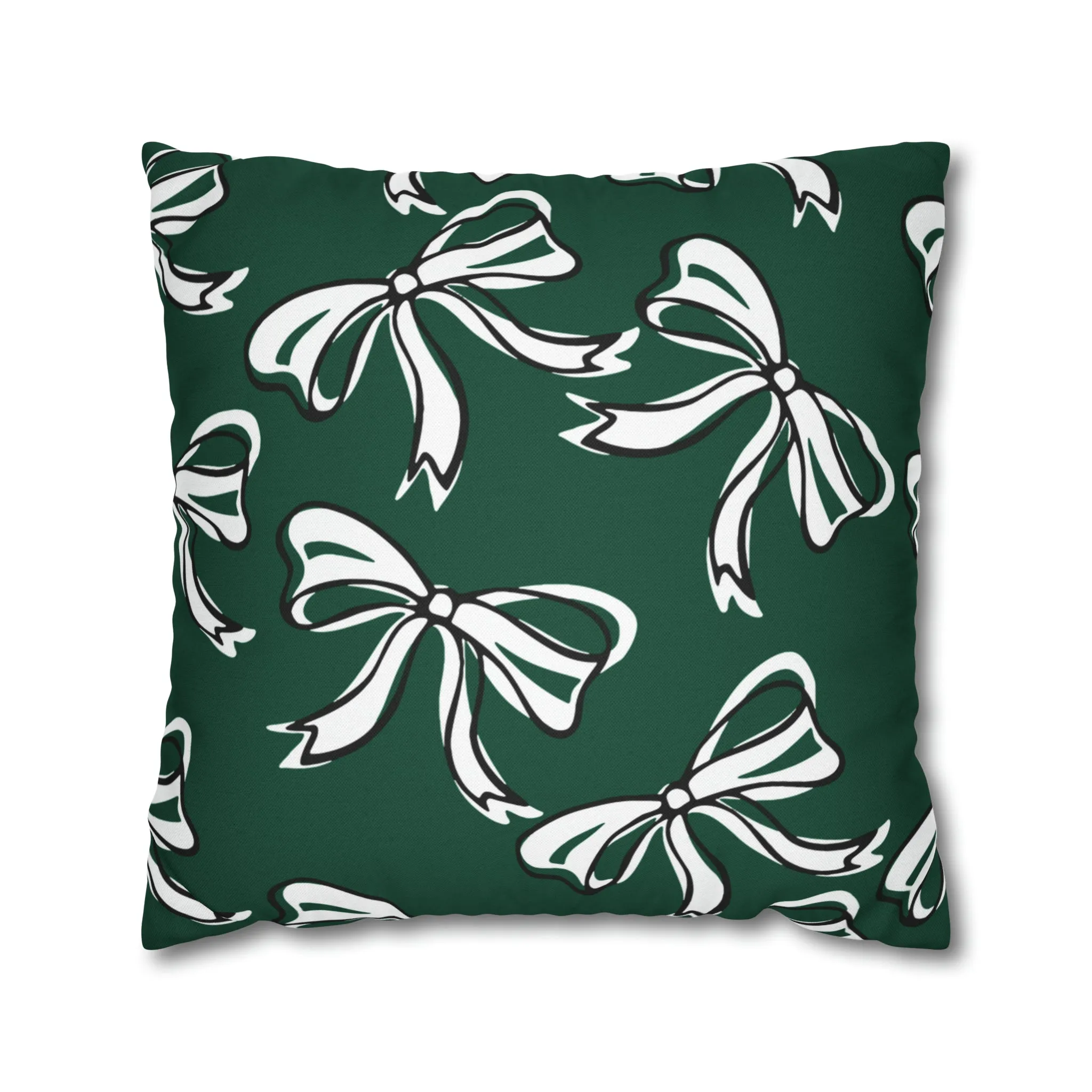 Trendy Bow College Pillow Cover - Dorm Pillow, Graduation Gift,Bed Party Gift,Acceptance Gift,College Gift, Michigan State, BING