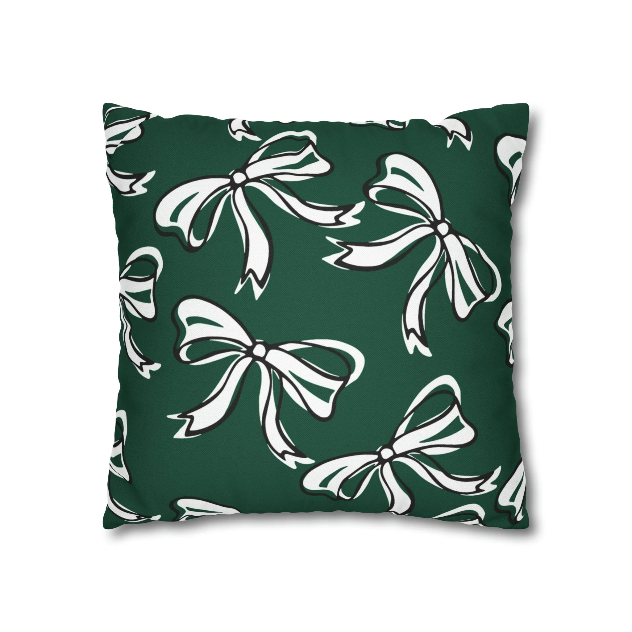 Trendy Bow College Pillow Cover - Dorm Pillow, Graduation Gift,Bed Party Gift,Acceptance Gift,College Gift, Michigan State, BING