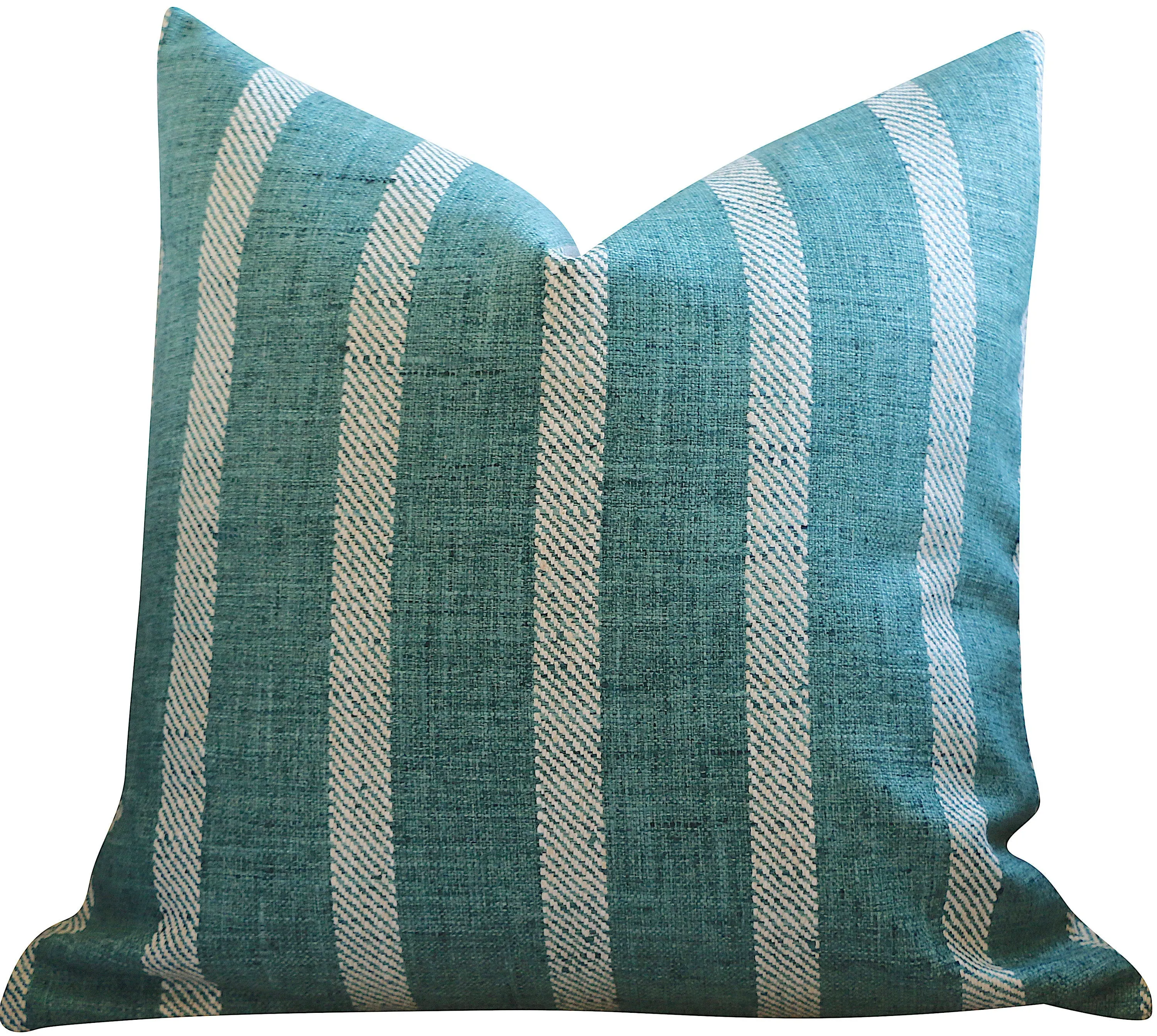 TROPIQUE Collection / Woven Green Blue Cushion Cover / 22x22 Blue Green Pillow & Other Sizes / Green Couch Pillow / Tropical Pillow