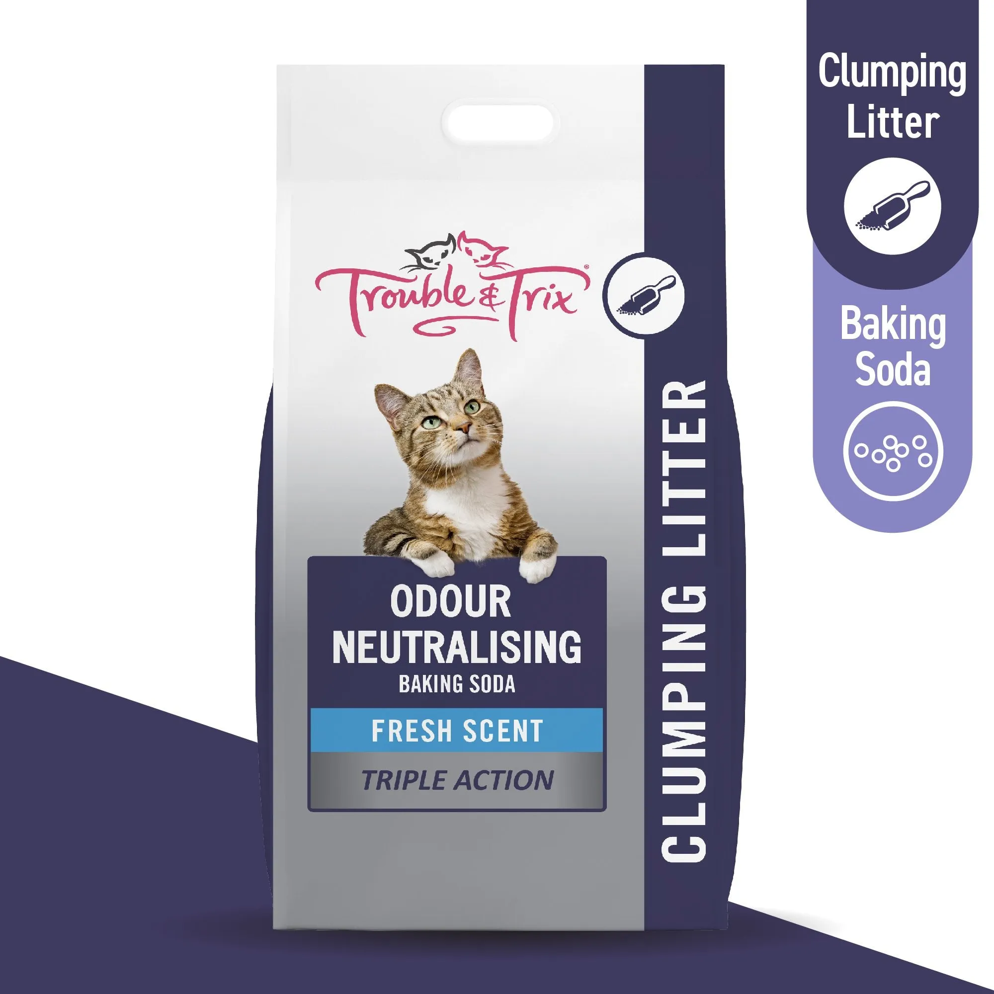 Trouble and Trix Odour Neutralising Baking Soda Clumping Cat Litter 7L/6kg