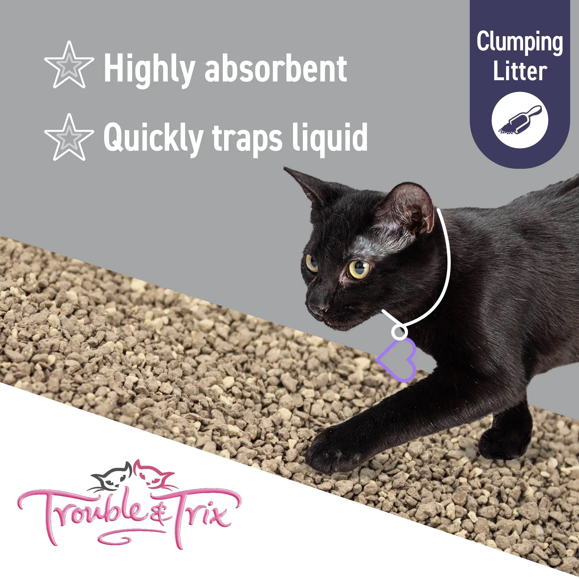 Trouble and Trix Odour Neutralising Baking Soda Clumping Cat Litter 7L/6kg