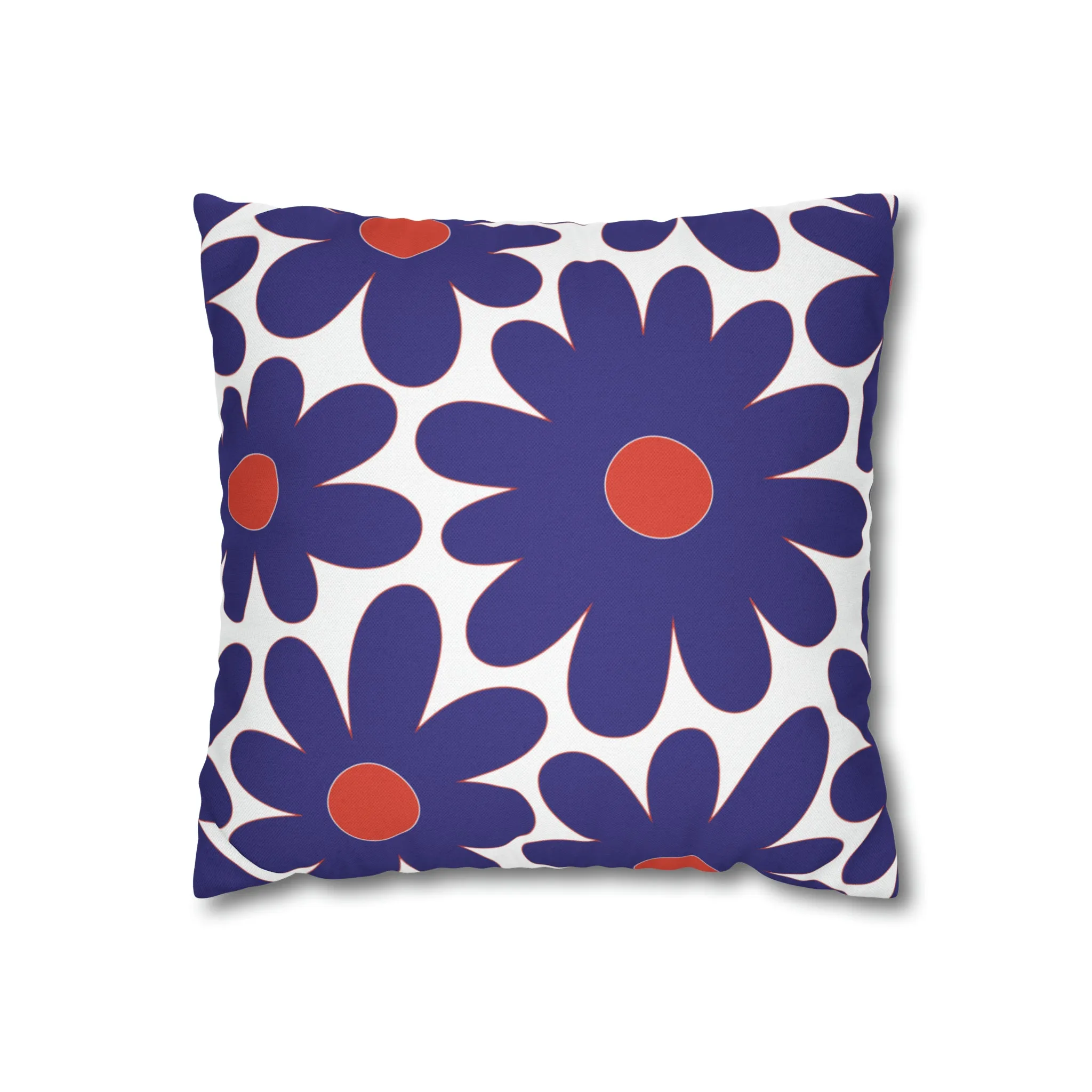 Two Color Double Sided Groovy Flower Pillow - College Dorm Pillow - Bed Party Pillow - Clemson