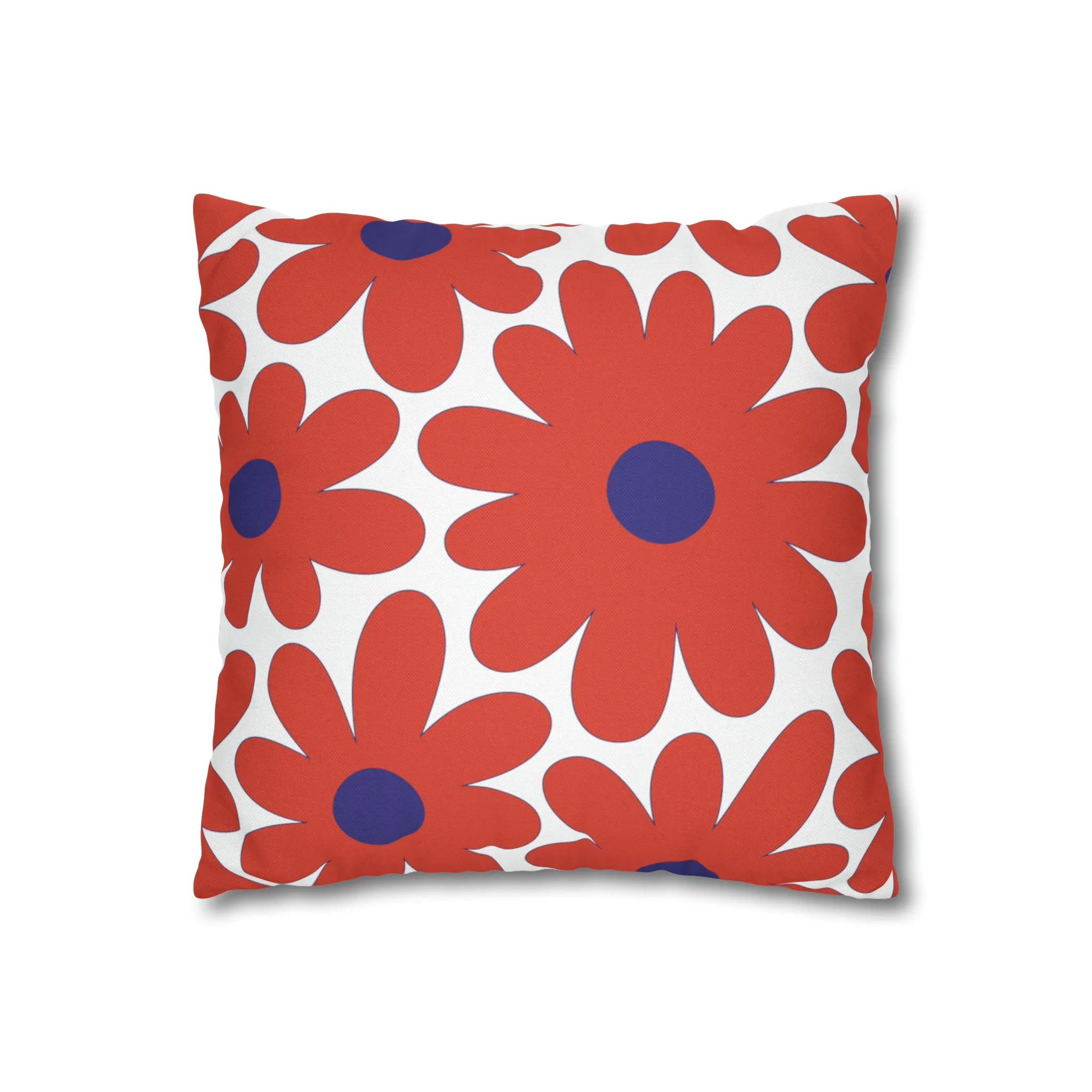 Two Color Double Sided Groovy Flower Pillow - College Dorm Pillow - Bed Party Pillow - Clemson