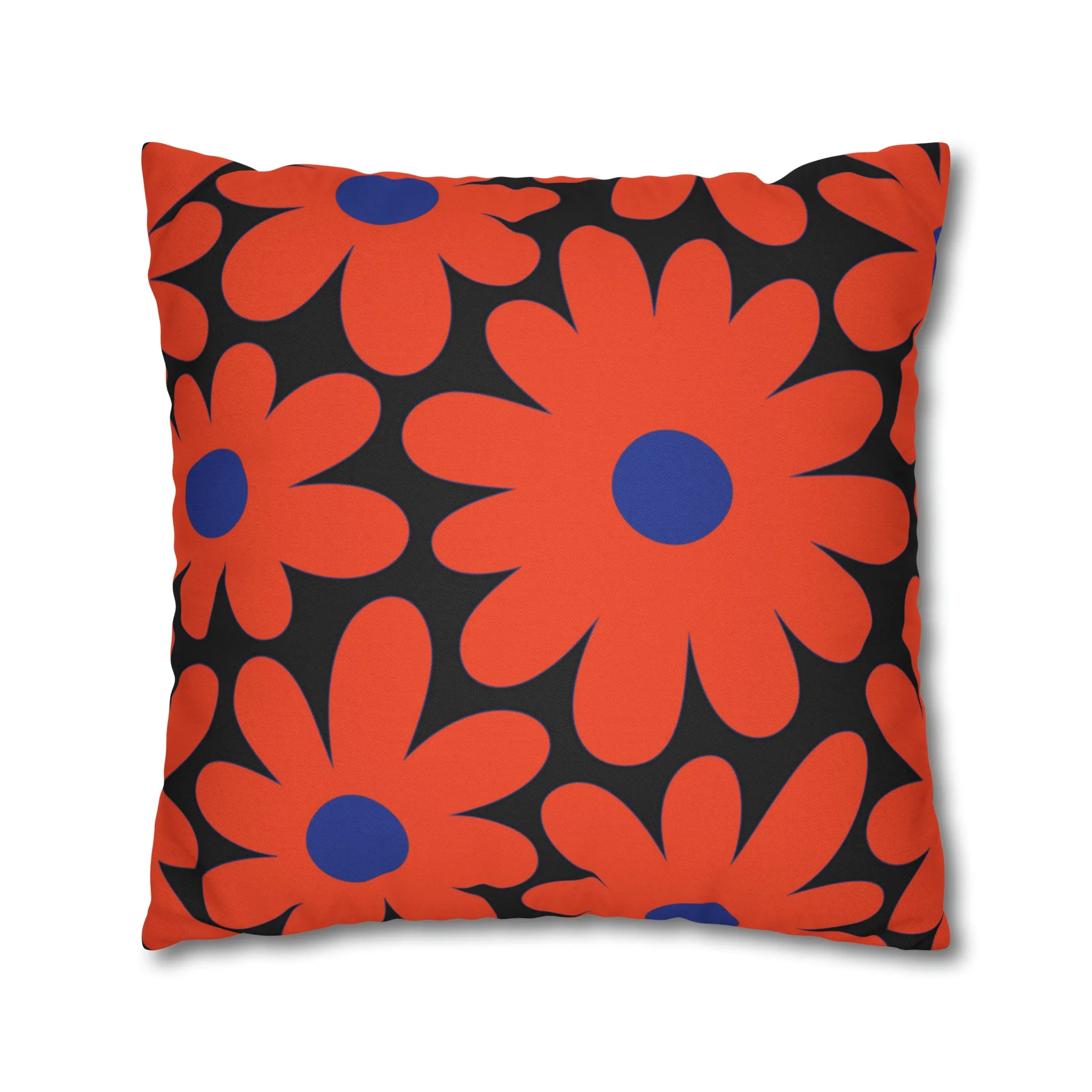 Two Color Double Sided Groovy Flower Pillow - College Dorm Pillow - Bed Party Pillow - Florida