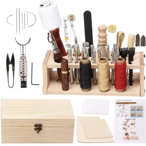 UOOU Leathercraft Hand Tools Kit with Instructions