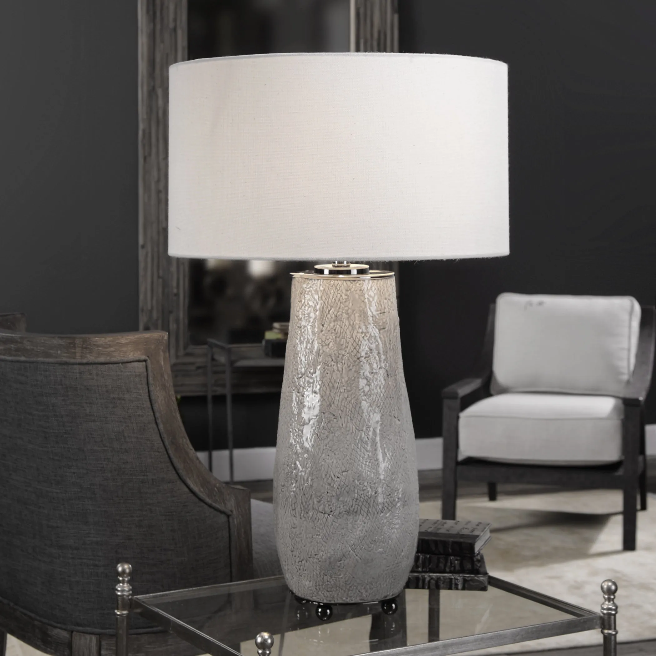 Uttermost Balkana Aged Gray Table Lamp