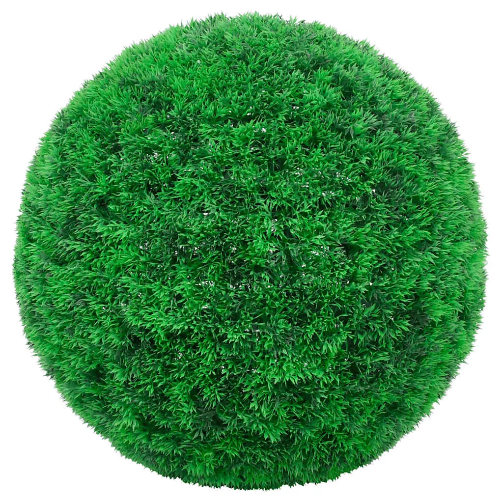 vidaXL Artificial Boxwood Balls with LED Lights 2 pcs Green 27 cm