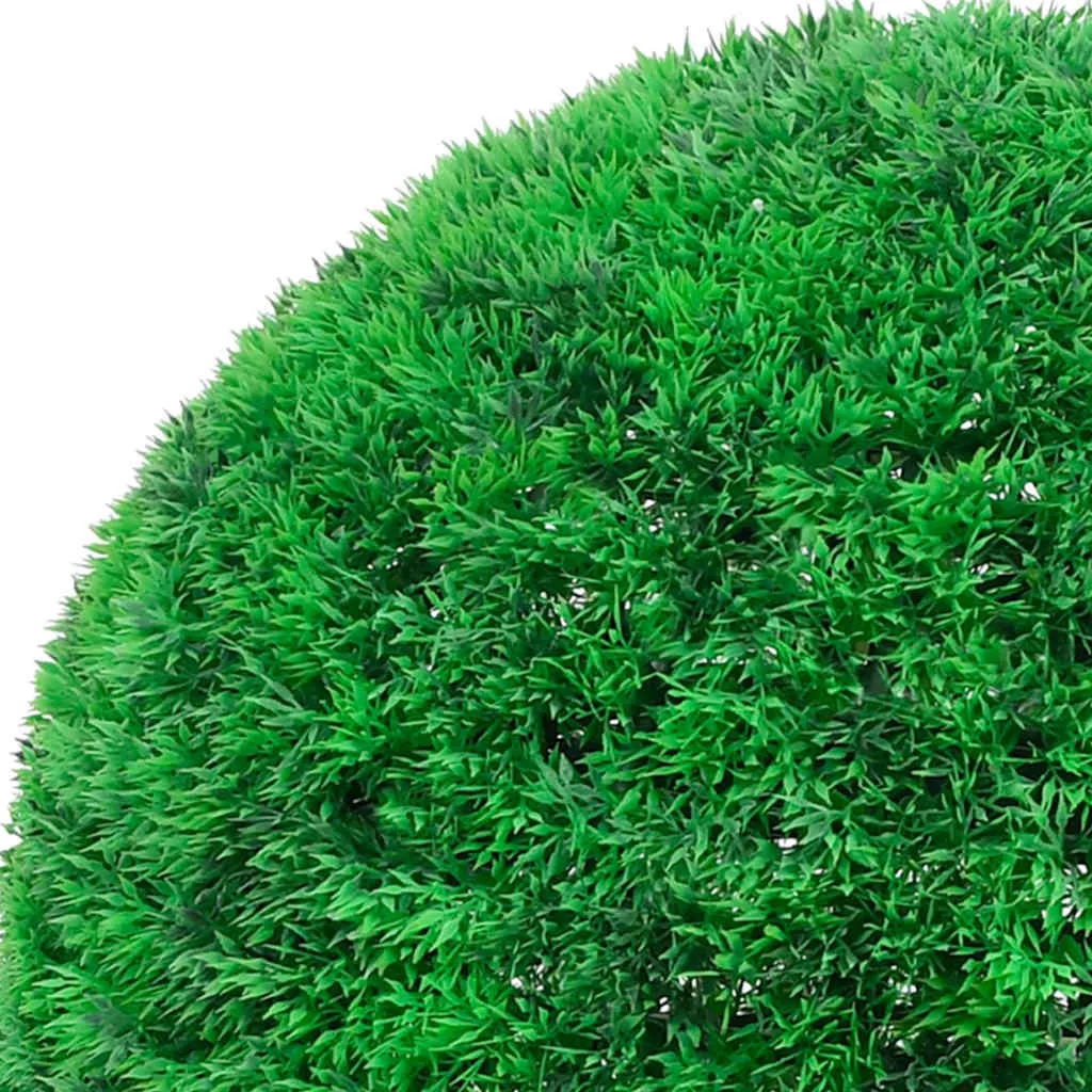 vidaXL Artificial Boxwood Balls with LED Lights 2 pcs Green 27 cm