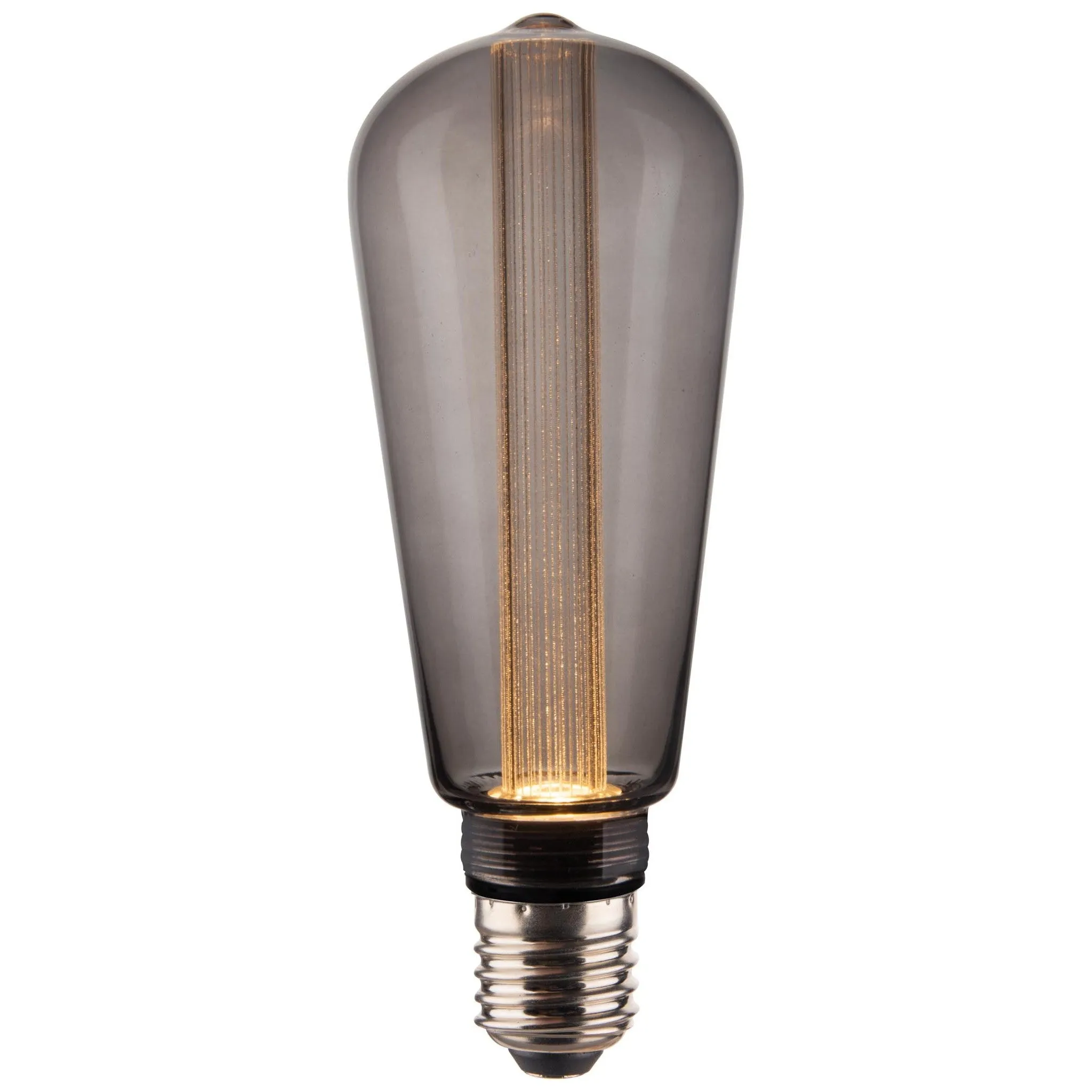 Vintlux E27 Dimmable LED Filament Lamp 2.3W ST60 50lm 1800K Rainn Edison Smoke