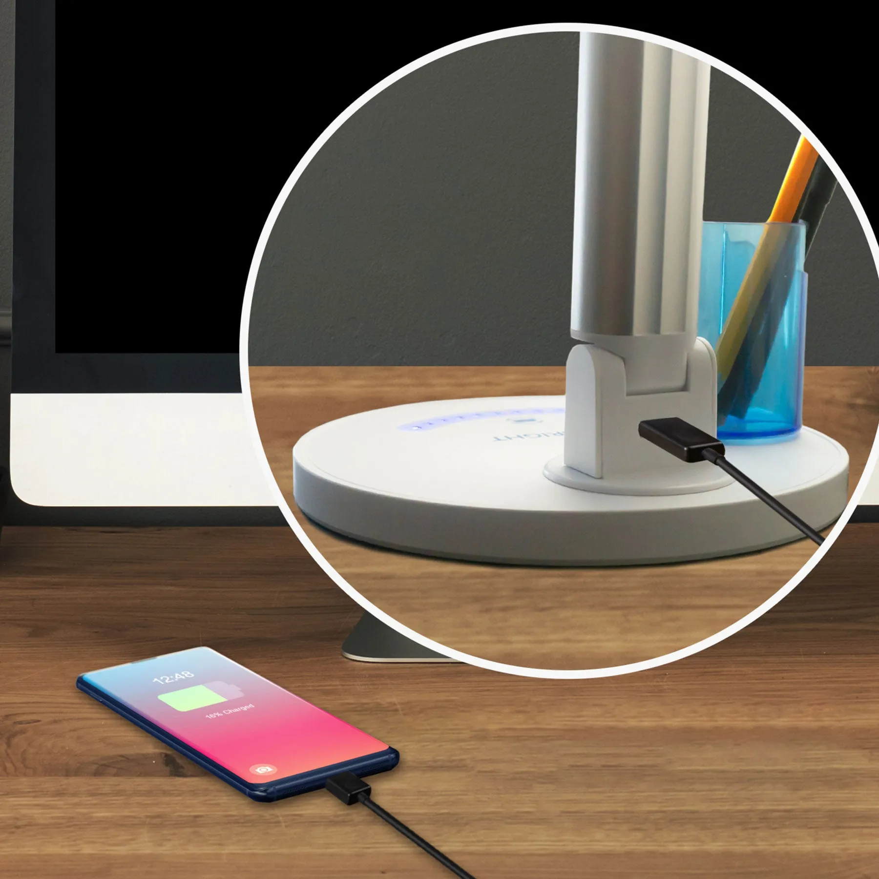 Viribright™ LED Desk Lamp w/ Touch Controls & USB Charge Port