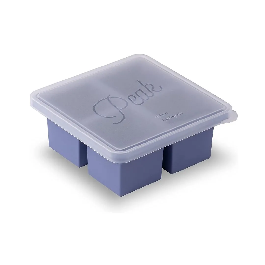 W&P Peak 4 Cube Freezer Tray with Lid, Blue