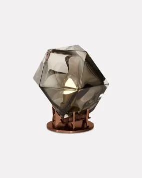 Welles Smoked Glass and Bronze Desk Lamp