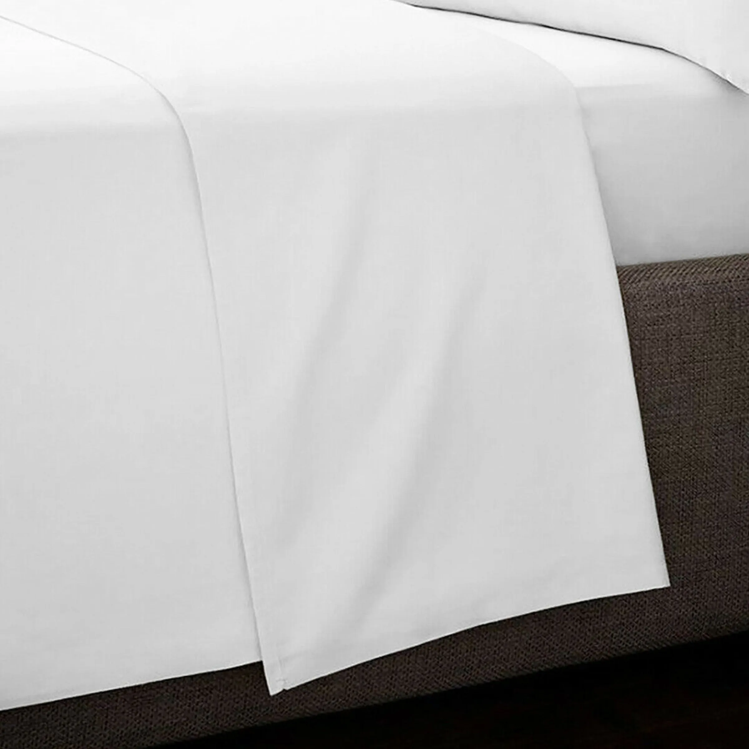 White Flat Sheets Luxury 100% Hotel Quality Cotton Rich Bed Sheets Breathable and Durable