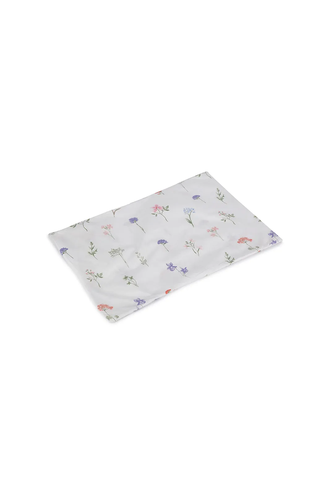 White Floral Print Flat Sheet 2 Piece Set (Single Size)