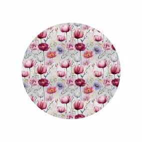 Wildflowers  Circular Micro Fleece Blanket 60"